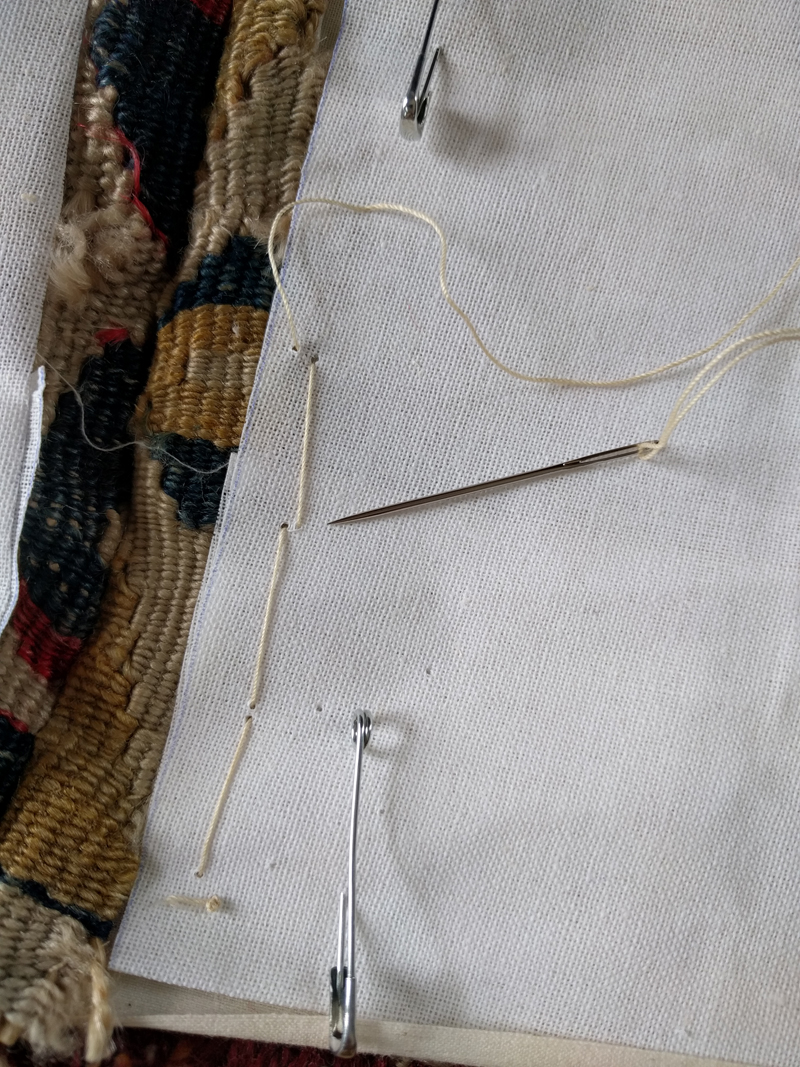 image 4 - securing the edges at the side seam